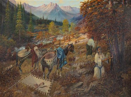 Gathering Bark by Sandy Ingersoll - Auction record, sale price, and art valuation. Compare with similar artists and explore comparable artworks.