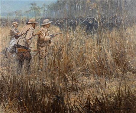 Buffalo Rising by John Seerey-Lester - Auction record, sale price, and art valuation. Compare with similar artists and explore comparable artworks.