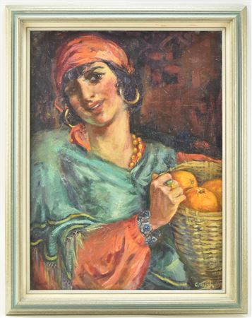WOMAN WITH ORANGES