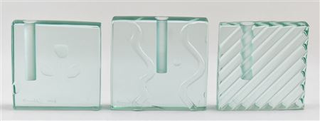 BLOCK BUD VASES (3)