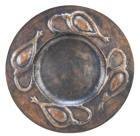 "SEED POD" HAMMERED COPPER CHARGER