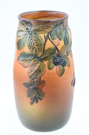 DANISH FLORAL AND BUTTERFLY VASE