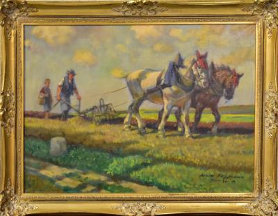 Pflügender Bauer by Albin Tippmann - Auction record, sale price, and art valuation. Compare with similar artists and explore comparable artworks.
