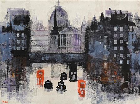 Ludgate Circus Looking Towards St Paul's, London by Colin Ruffell - Auction record, sale price, and art valuation. Compare with similar artists and explore comparable artworks.