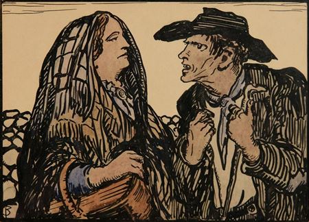 Illustration for The Woman of Three Cows (1914)