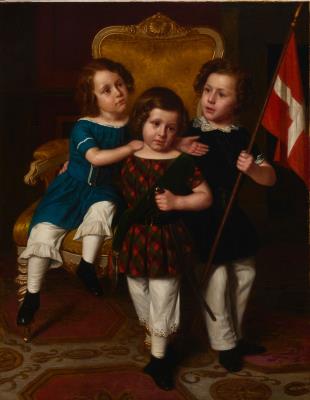 Three Danish children, 1852