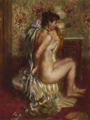 Seated nude in an interior