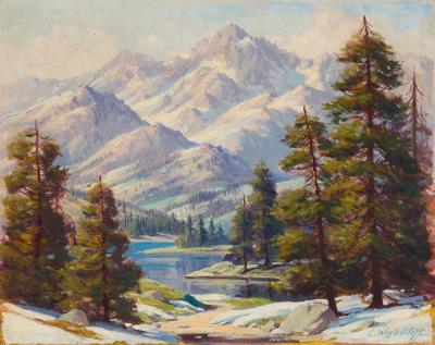 Early spring river landscape