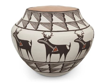 Polychrome pottery olla