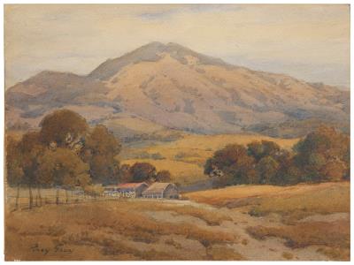 Farm in a rolling hills landscape