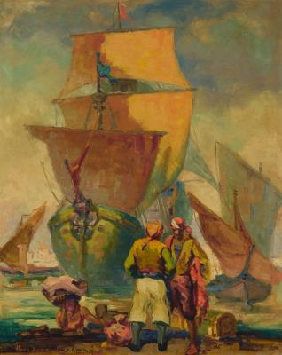 Pirates in a harbor