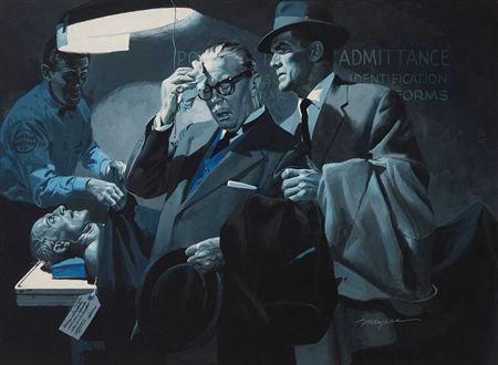 Man in morgue