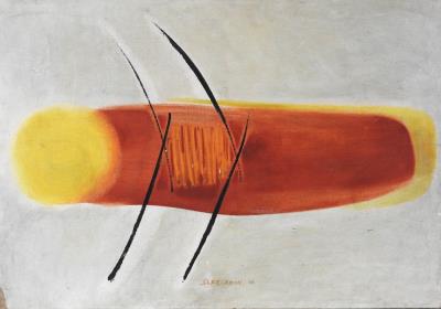 Composition number 53 by Jean-Pierre Schecroun - Auction record, sale price, and art valuation. Compare with similar artists and explore comparable artworks.