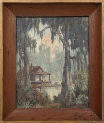 Bayou Landscape with Cabin