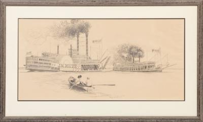 Study for Series 'Commerce along the Miss. River 1850-1980'