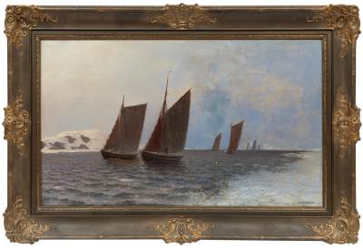 Sailboats at Sea