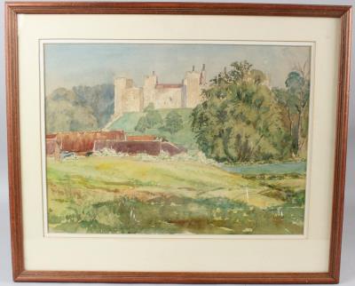 View of a castle, possibly Framlington by Henley G Curl - Auction record, sale price, and art valuation. Compare with similar artists and explore comparable artworks.