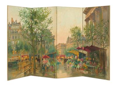 Village Square by Constantin Kluge - Auction record, sale price, and art valuation. Compare with similar artists and explore comparable artworks.