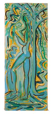 Blue Nude (Eve) by David Sinclair Nixon - Auction record, sale price, and art valuation. Compare with similar artists and explore comparable artworks.