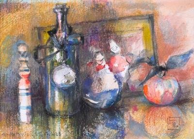 Toys Pastel on paper
