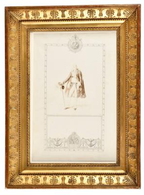 Design for the coronation book of Emperor Napoleon I, Le Grand Officier de la couronne by Jean Baptiste Isabey - Auction record, sale price, and art valuation. Compare with similar artists and explore comparable artworks.