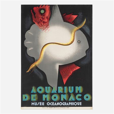 Aquarium de Monaco vintage poster 1926