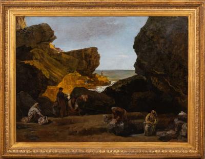 Pescadores nas rochas em Cascais by Miguel Angelo Lupi - Auction record, sale price, and art valuation. Compare with similar artists and explore comparable artworks.
