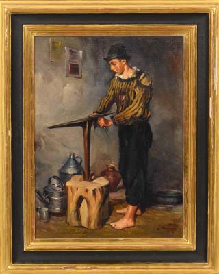 Funileiro na oficina by Jose Contente - Auction record, sale price, and art valuation. Compare with similar artists and explore comparable artworks.