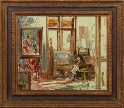 Interior scene with girl