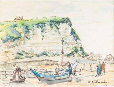 The cliff at Saint Valery, 1963 by Roger Griboval - Auction record, sale price, and art valuation. Compare with similar artists and explore comparable artworks.