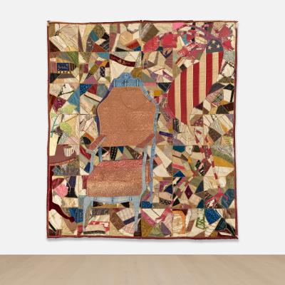 Antique quilt, used clothing collected from incarcerated people and assorted textiles
