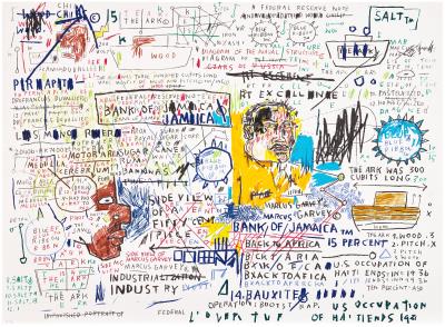 50 Cent Piece (marked as After Jean-Michel Basquiat)