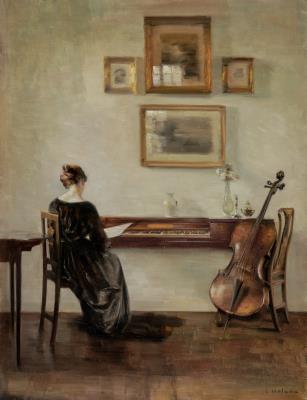 Interior with Woman Seen from Behind