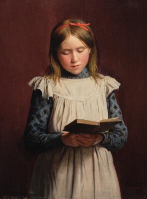 Portrait of the 13-Year-Old Gudrun Reading