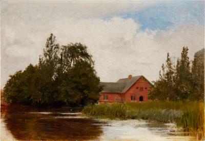 Landscape Study from Haraldskær Paper Mill by the Stream in Vejle