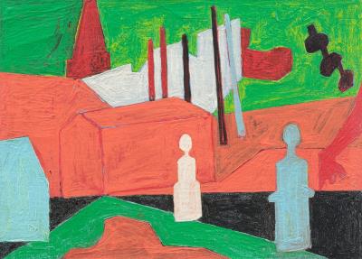 Study after "Landscape with Garage Lights" - Image 1 of 2