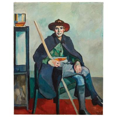 Portrait of Young Explorer (Eros Chini) by Primo Conti - Auction record, sale price, and art valuation. Compare with similar artists and explore comparable artworks.