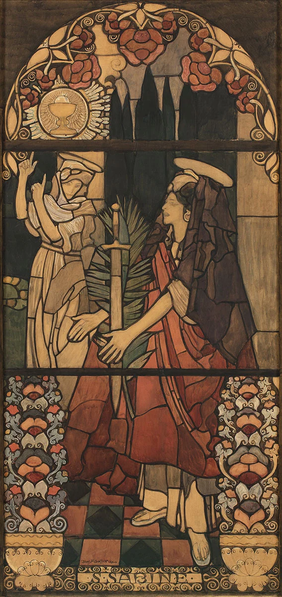 St. Sabina, 1908 (Cardboard for the stained glass window of the Chenaleyres Castle Chapel)