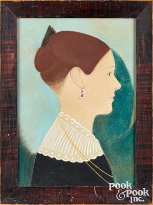 Profile portrait of a young woman