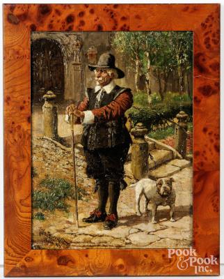Portrait of a Gentleman with a Bulldog