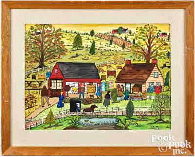 Landscape with farm sale