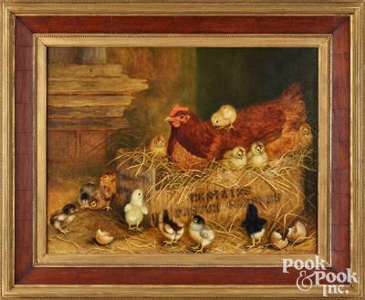 Hen and Thirteen Chicks