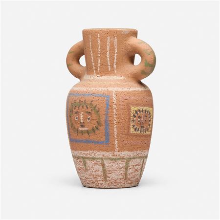 Vase au decor pastel