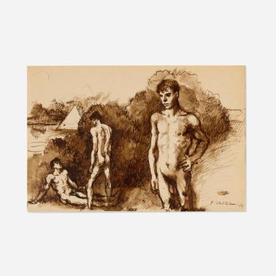 Bathers by a Bridge