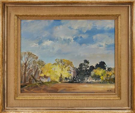 'Church through the Trees, Freston' by John Burman - Auction record, sale price, and art valuation. Compare with similar artists and explore comparable artworks.