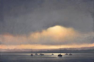 Boats on the Water Under Rain by Ignatius Marx - Auction record, sale price, and art valuation. Compare with similar artists and explore comparable artworks.