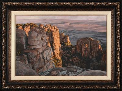 Mountain Cliffs at Sunrise by Ryan Loubser - Auction record, sale price, and art valuation. Compare with similar artists and explore comparable artworks.