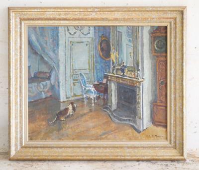 Interior scene with dog