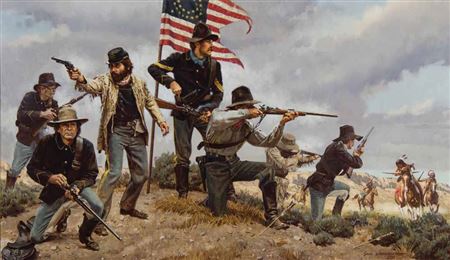Sample artwork by Donald (Don) Spaulding (1926 - 2021), known for historical and western genre painting - View similar artists and auction records