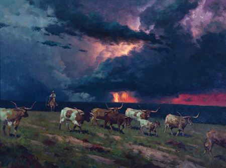 Long Drive Beneath a Burning Sky by Brandon Bailey - Auction record, sale price, and art valuation. Compare with similar artists and explore comparable artworks.